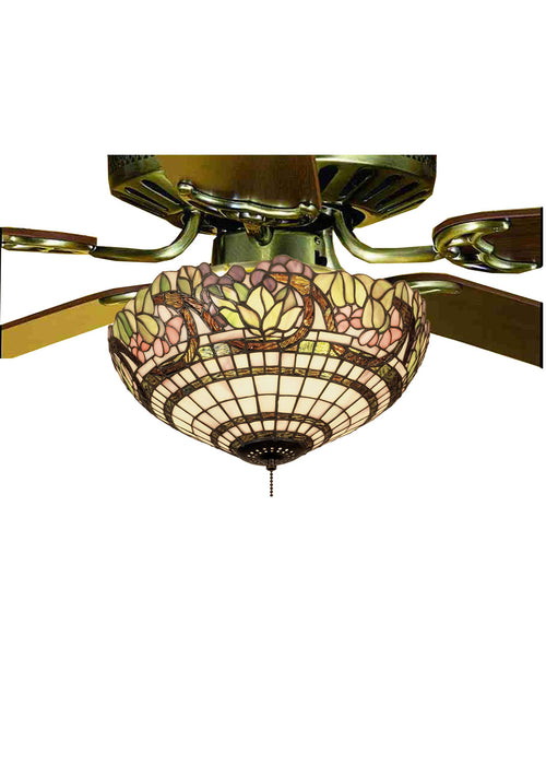 Meyda Tiffany 12706 Three Light Fan Light Fixture, Nickel