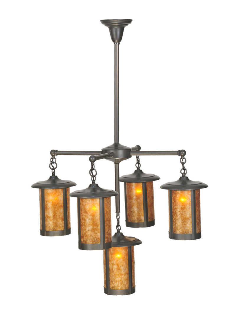 Meyda Tiffany 14993 Five Light Chandelier, Wrought Iron