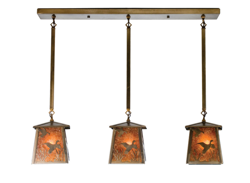 Meyda Tiffany 15288 Three Light Island Pendant, Antique Copper