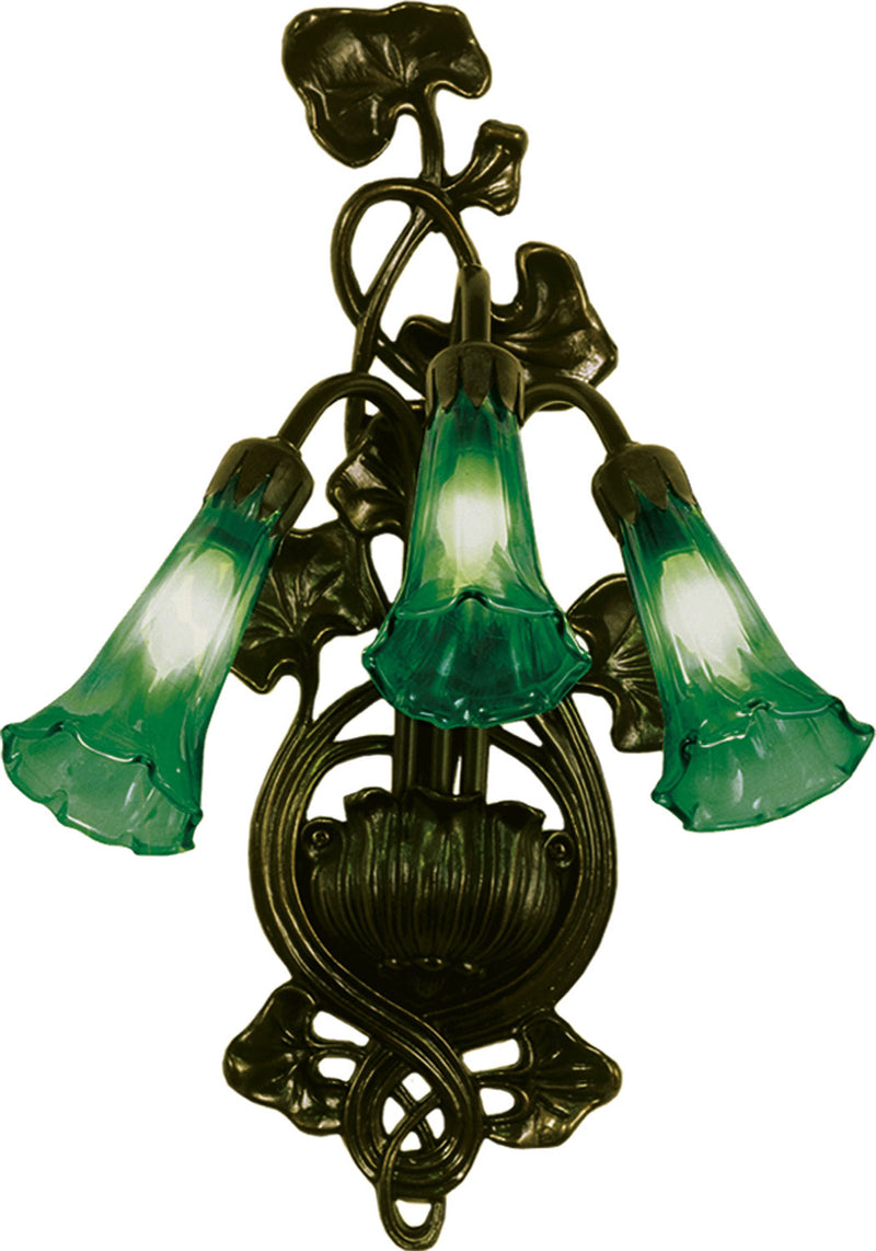 Meyda Tiffany 17537 Three Light Wall Sconce, Mahogany Bronze