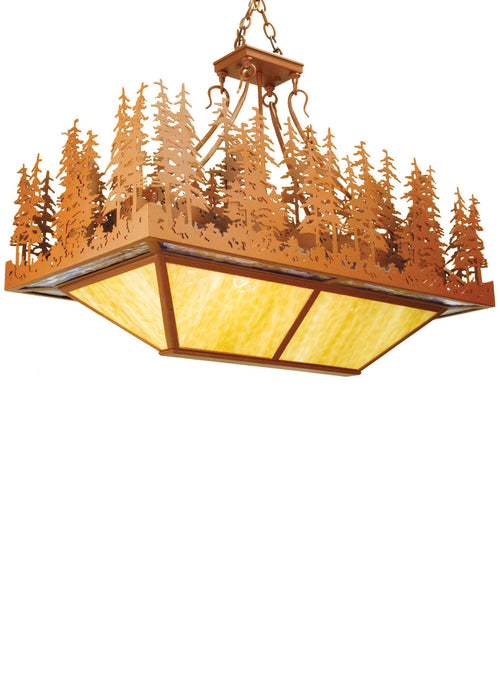 Meyda Tiffany 50216 Four Light Inverted Pendant, Rust