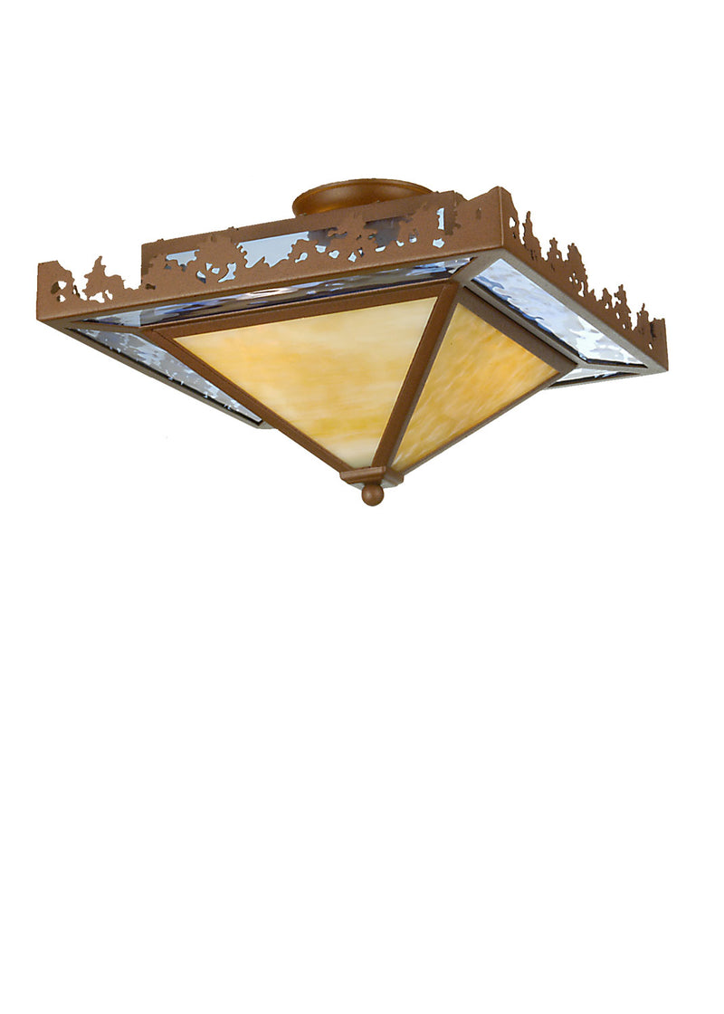 Meyda Tiffany 51506 Two Light Flushmount, Rust