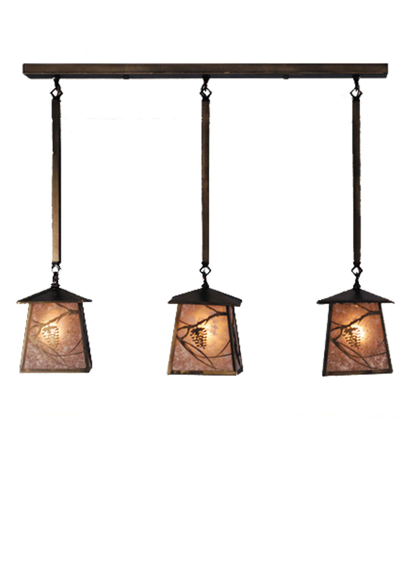 Meyda Tiffany 82389 Three Light Island Pendant, Antique Copper
