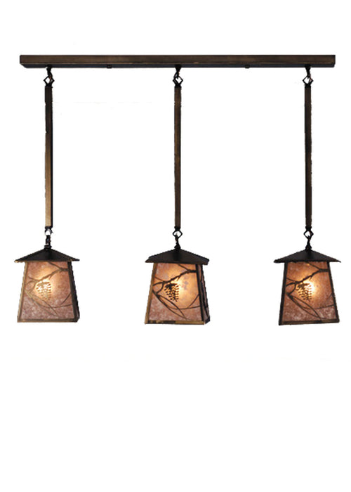 Meyda Tiffany 82389 Three Light Island Pendant, Antique Copper