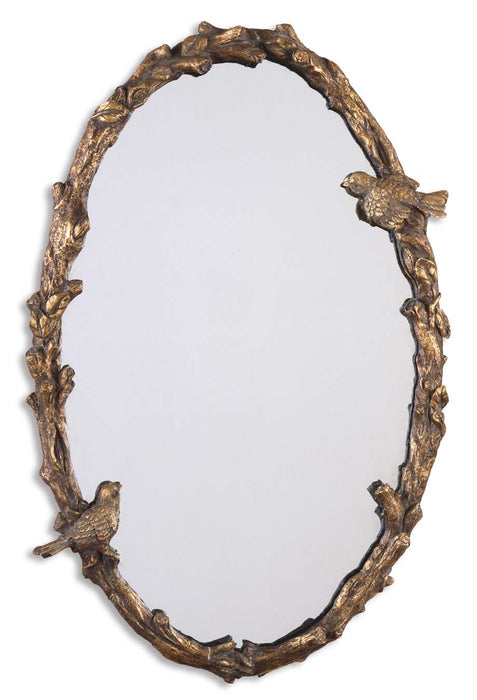 Uttermost 13575 P Mirror, Antiqued Gold Leaf w/Gray Glaze