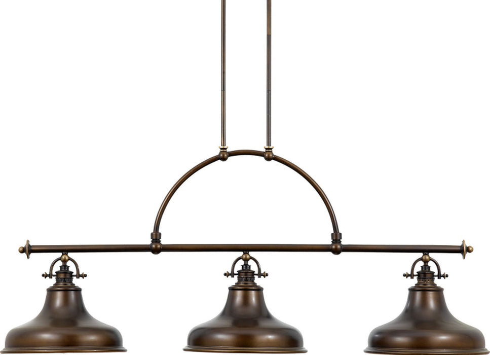 Quoizel ER353PN Three Light Island Chandelier, Palladian Bronze
