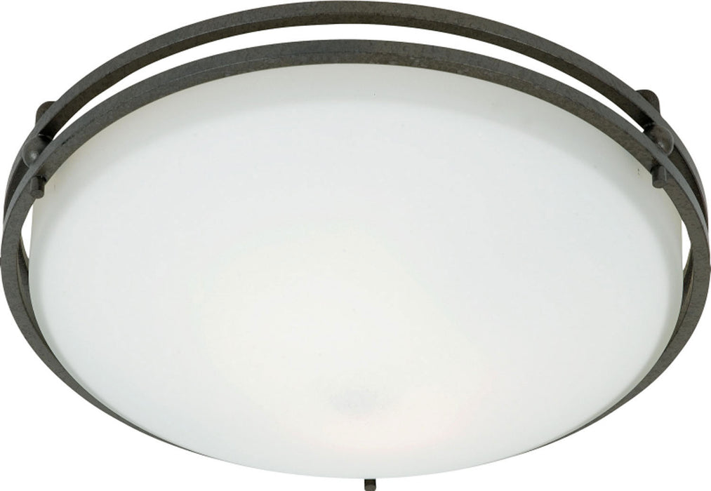 Quoizel OZ1613IN Two Light Flush Mount, Iron Gate