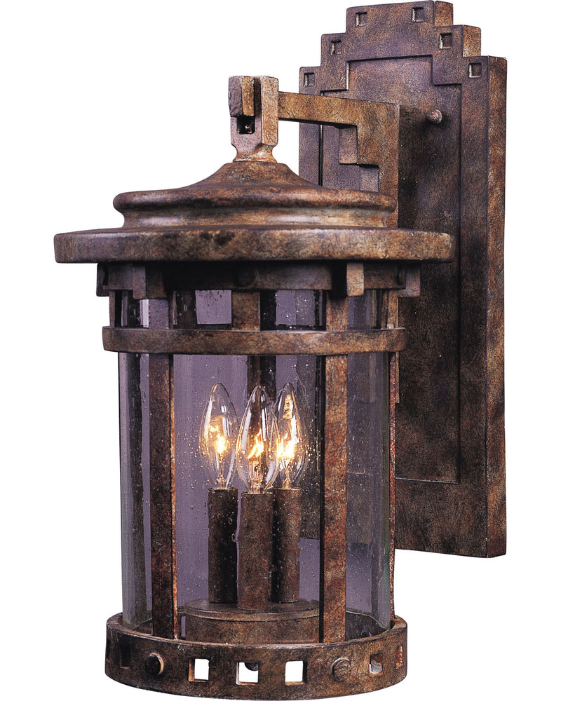 Maxim 40034CDSE Three Light Outdoor Wall Lantern, Sienna