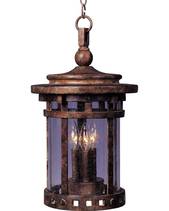 Maxim 40039CDSE Three Light Outdoor Hanging Lantern, Sienna
