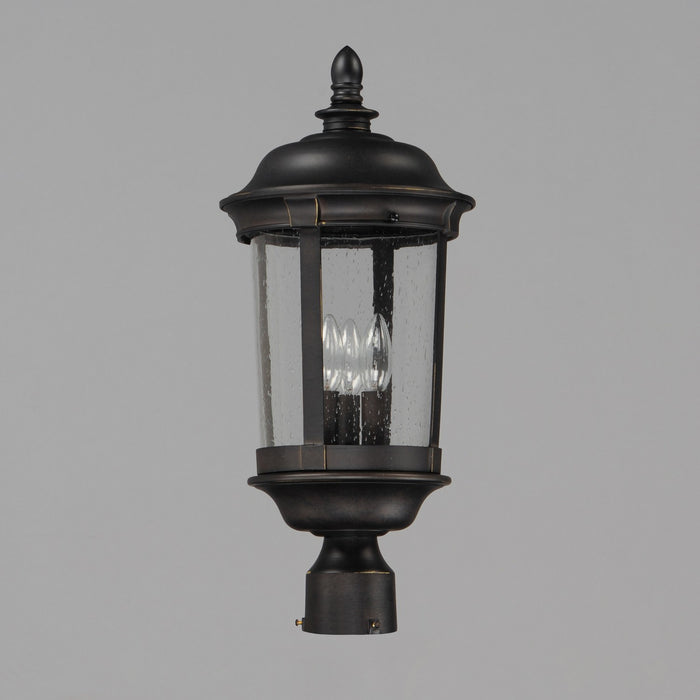Maxim 40091CDBZ Three Light Outdoor Pole/Post Lantern, Bronze