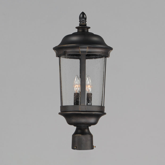 Maxim 40091CDBZ Three Light Outdoor Pole/Post Lantern, Bronze