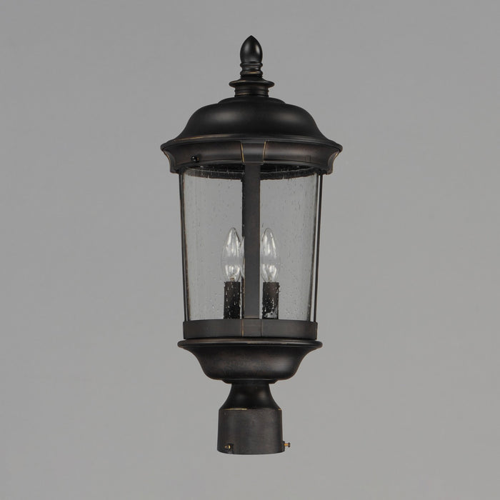 Maxim 40091CDBZ Three Light Outdoor Pole/Post Lantern, Bronze