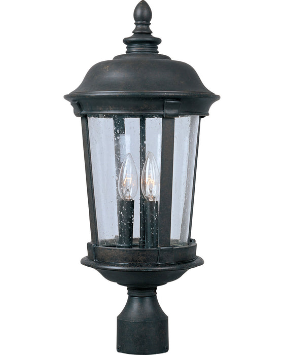 Maxim 40091CDBZ Three Light Outdoor Pole/Post Lantern, Bronze