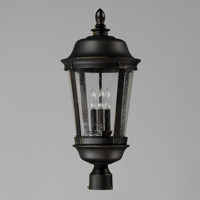 Maxim 40092CDBZ Three Light Outdoor Pole/Post Lantern, Bronze