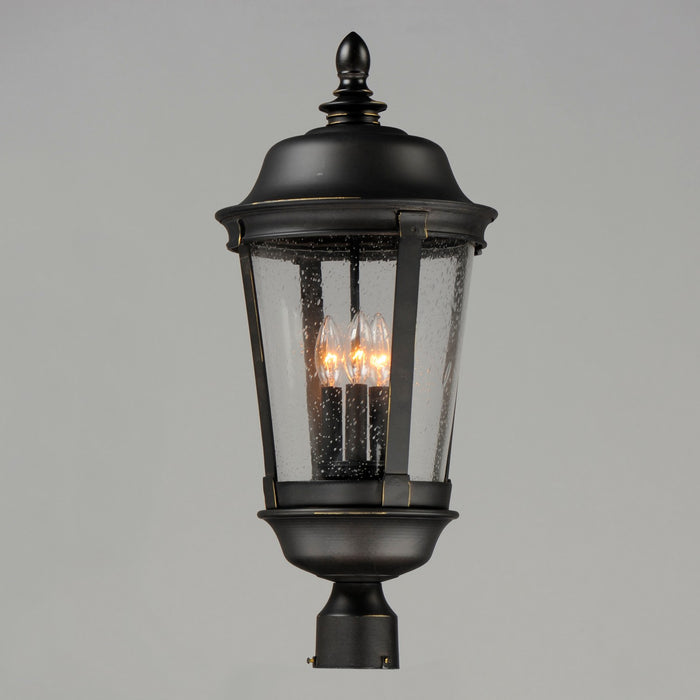 Maxim 40092CDBZ Three Light Outdoor Pole/Post Lantern, Bronze