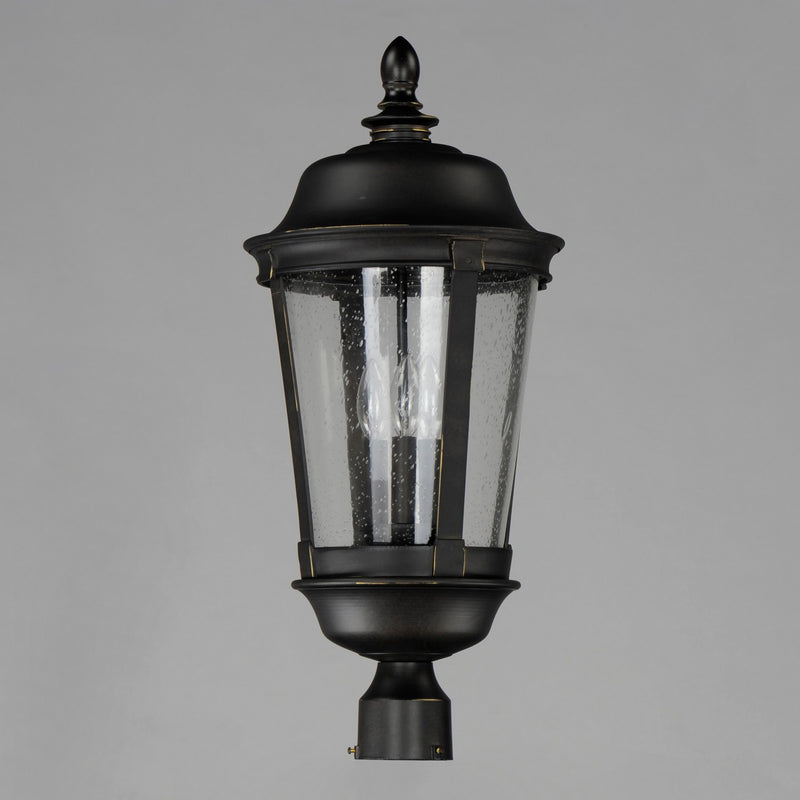 Maxim 40092CDBZ Three Light Outdoor Pole/Post Lantern, Bronze