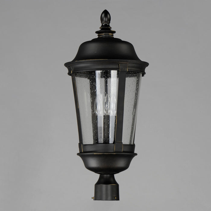 Maxim 40092CDBZ Three Light Outdoor Pole/Post Lantern, Bronze