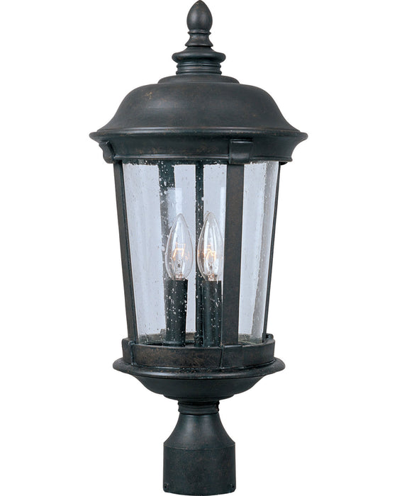 Maxim 40092CDBZ Three Light Outdoor Pole/Post Lantern, Bronze