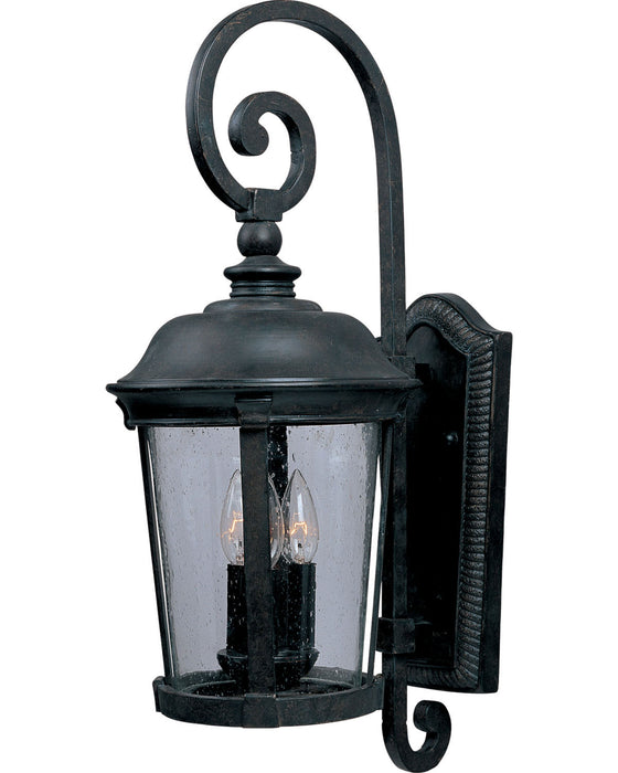 Maxim 40094CDBZ Three Light Outdoor Wall Lantern, Bronze