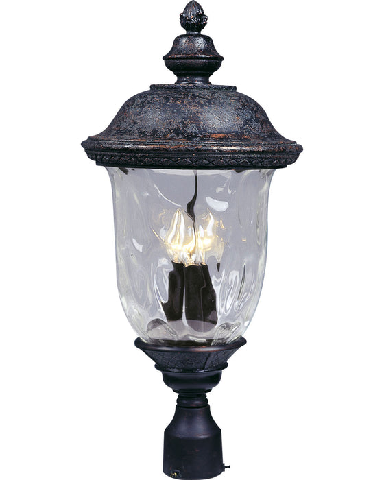 Maxim 40420WGOB Three Light Outdoor Pole/Post Lantern, Oriental Bronze
