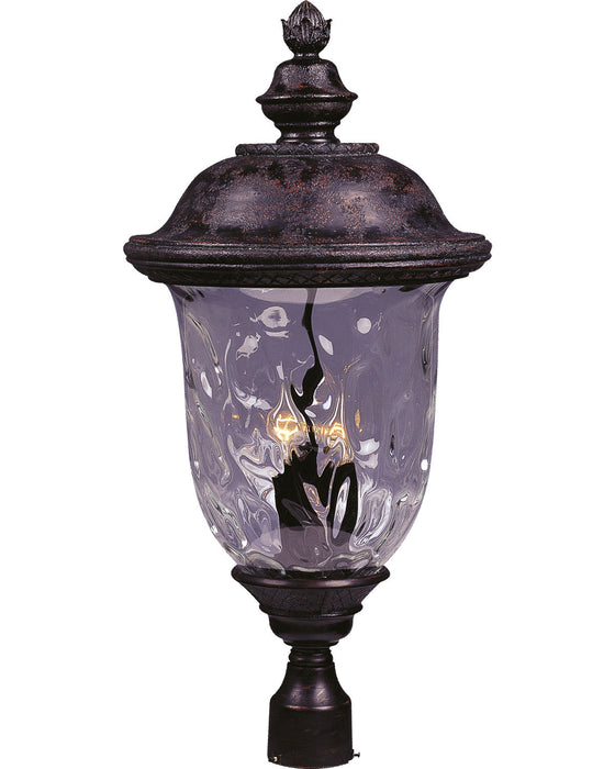 Maxim 40421WGOB Three Light Outdoor Pole/Post Lantern, Oriental Bronze