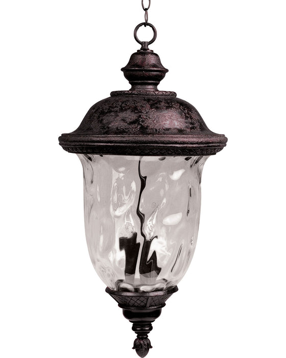 Maxim 40427WGOB Three Light Outdoor Hanging Lantern, Oriental Bronze
