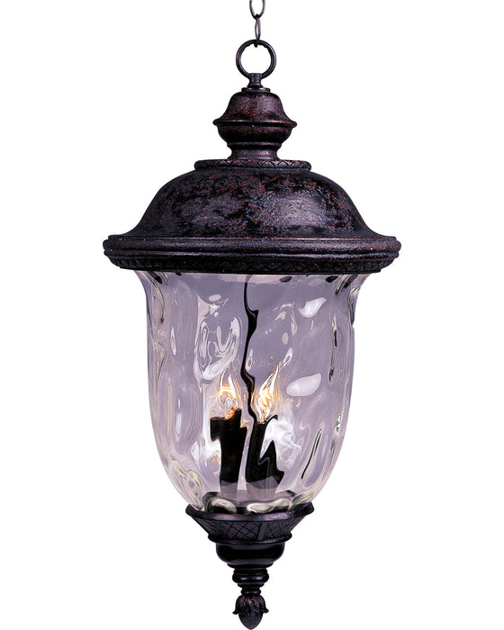 Maxim 40428WGOB Three Light Outdoor Hanging Lantern, Oriental Bronze