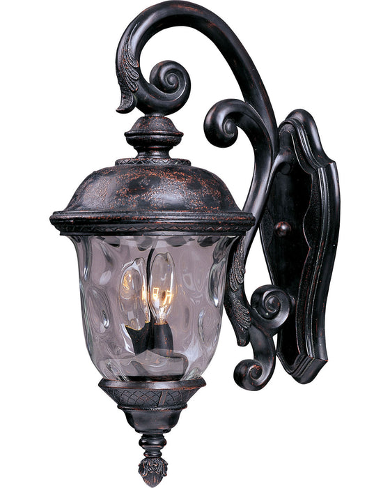 Maxim 40497WGOB Three Light Outdoor Wall Lantern, Oriental Bronze