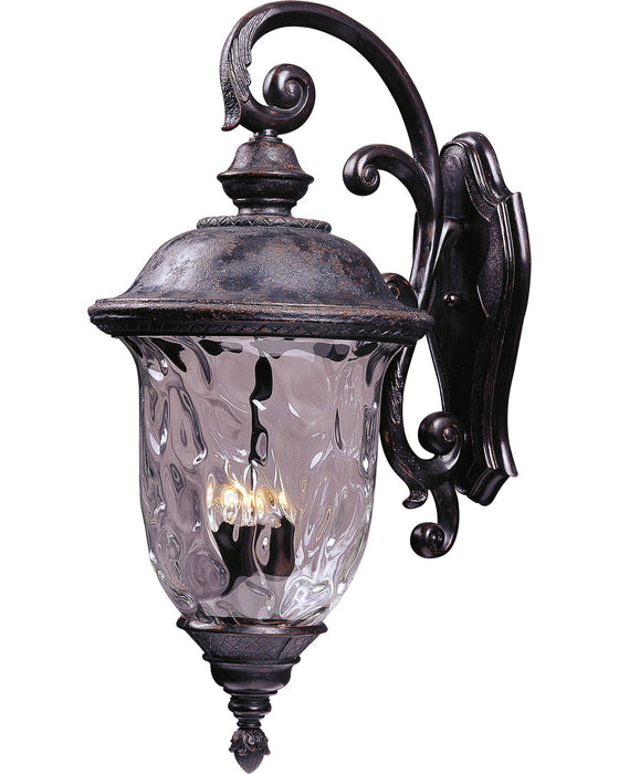 Maxim 40498WGOB Three Light Outdoor Wall Lantern, Oriental Bronze