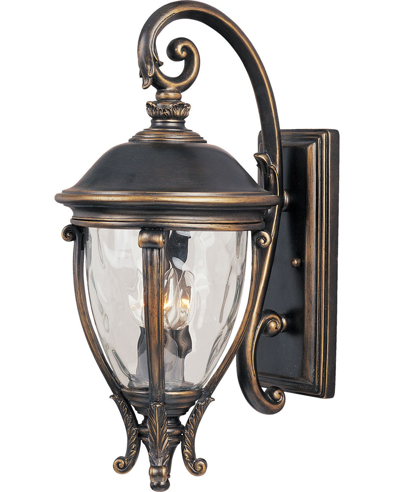 Maxim 41425WGGO Three Light Outdoor Wall Lantern, Golden Bronze