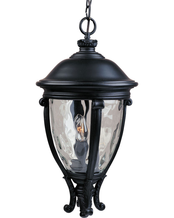 Maxim 41429WGBK Three Light Outdoor Hanging Lantern, Black