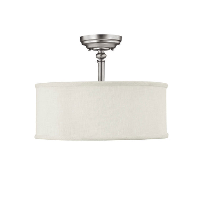 Capital Lighting 3923MN-480 Three Light Semi Flush Mount, Matte Nickel