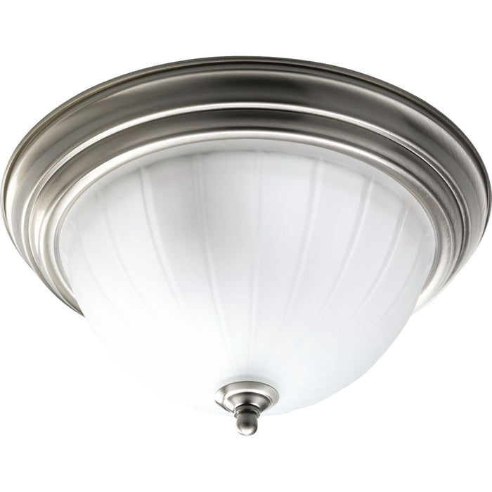 Progress Lighting P3817-09 Two Light Flush Mount, Brushed Nickel