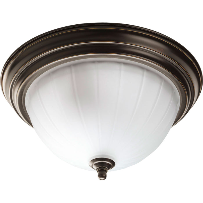 Progress Lighting P3817-20 Two Light Flush Mount, Antique Bronze