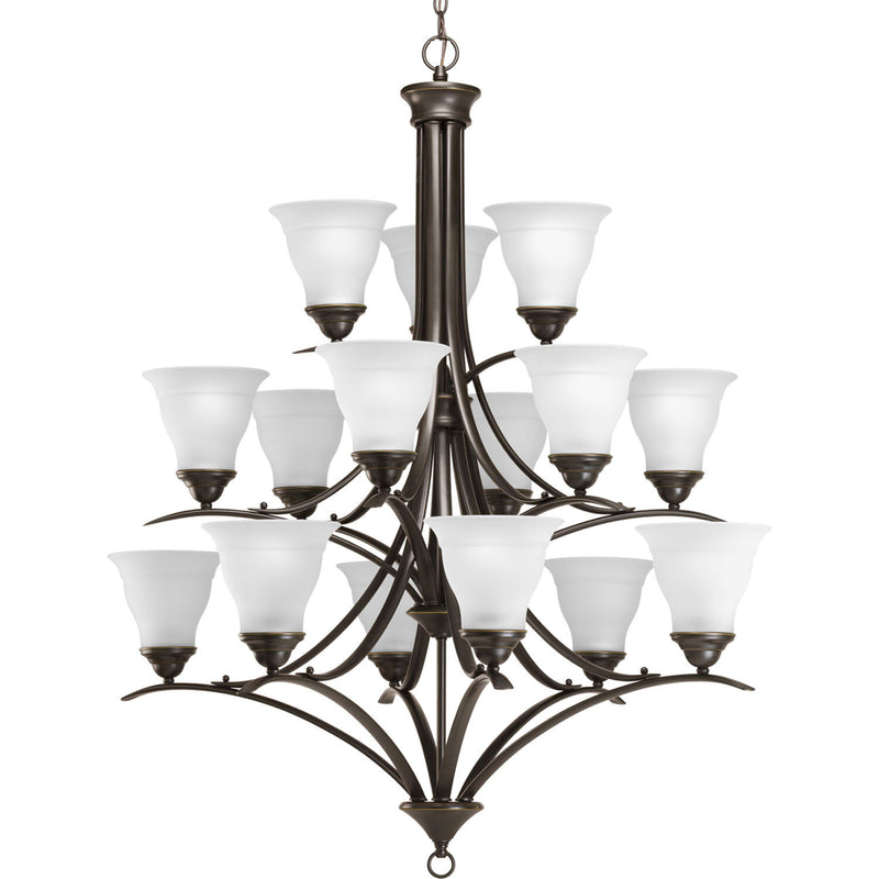 Progress Lighting P4365-20 15 Light Chandelier, Antique Bronze