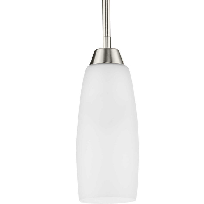 Progress Lighting P5167-09 One Light Mini Pendant, Brushed Nickel