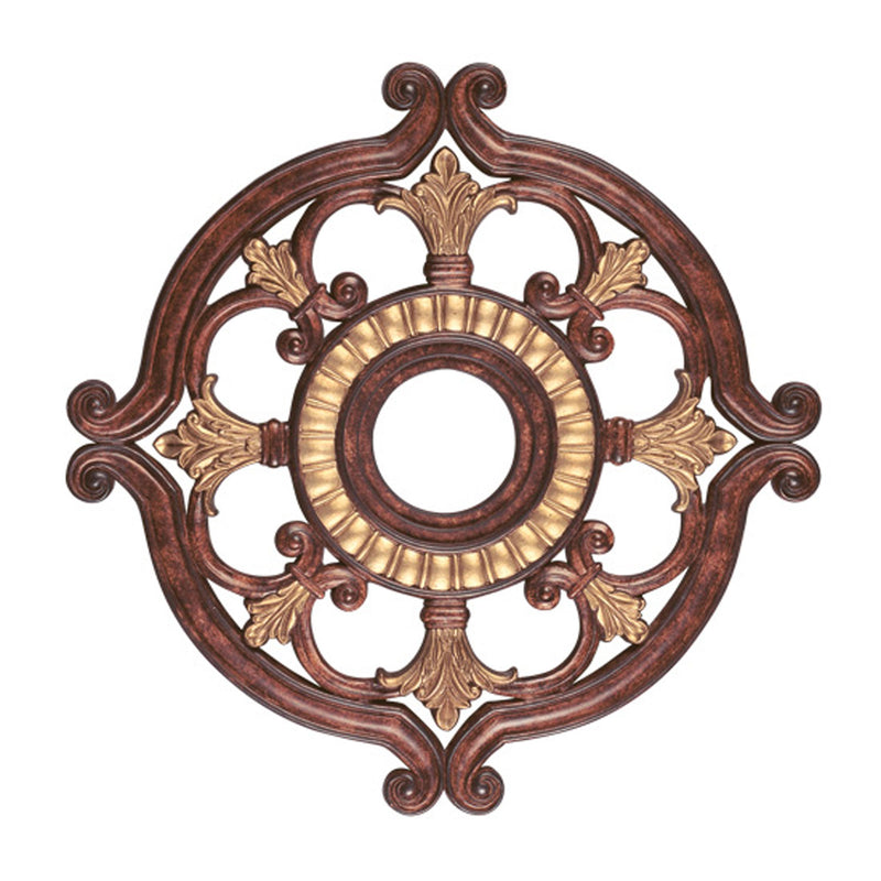 Livex Lighting 8216-63 Ceiling Medallion, Hand Applied Verona Bronze w/ Gildeds