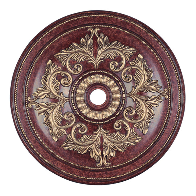 Livex Lighting 8228-63 Ceiling Medallion, Hand Applied Verona Bronze w/ Gildeds
