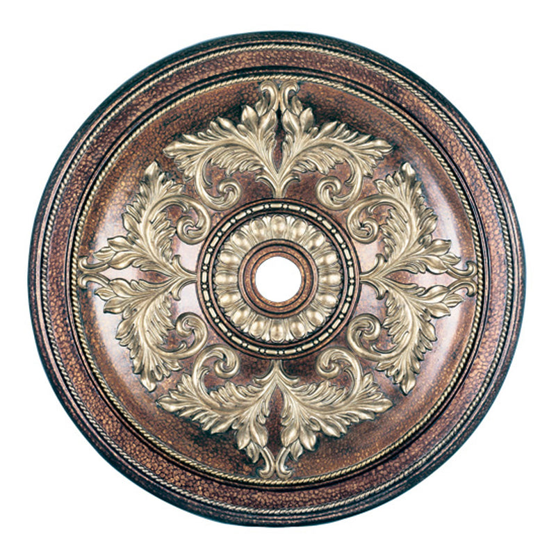 Livex Lighting 8228-64 Ceiling Medallion, Hand Applied Palacial Bronze w/ Gildeds