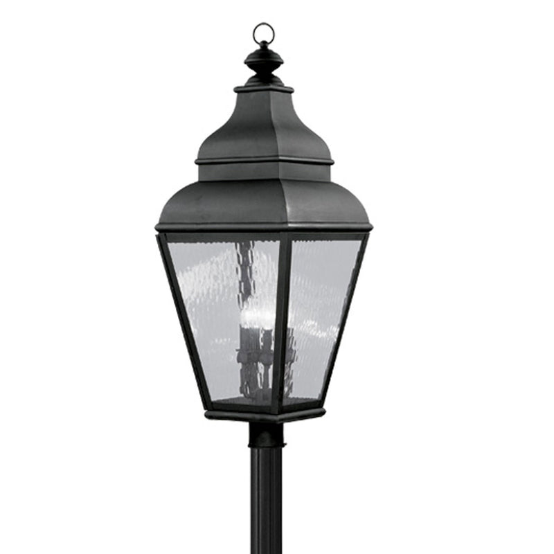 Livex Lighting 2608-04 Four Light Outdoor Post Lantern, Black