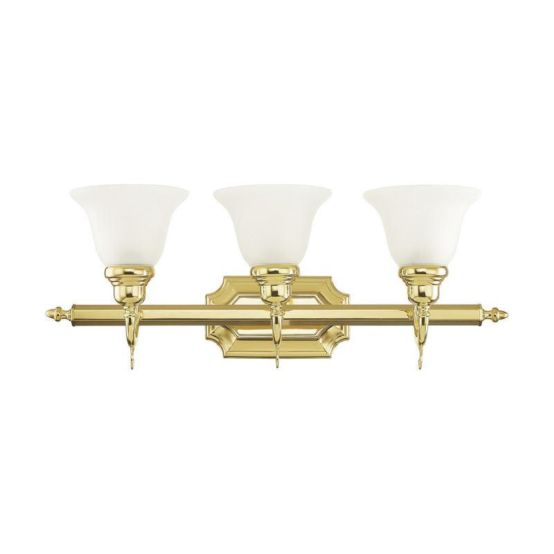 Livex Lighting 1283-02 Three Light Bath Vanity, Polished Brass