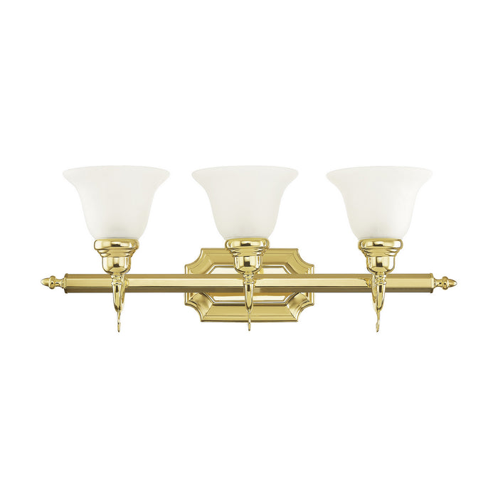Livex Lighting 1283-02 Three Light Bath Vanity, Polished Brass