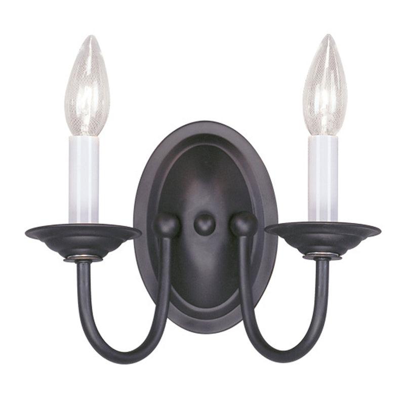 Livex Lighting 4152-04 Two Light Wall Sconce, Black