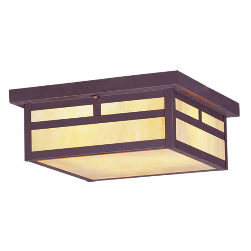 Livex Lighting 2146-07 Three Light Outdoor Ceiling Mount, Bronze