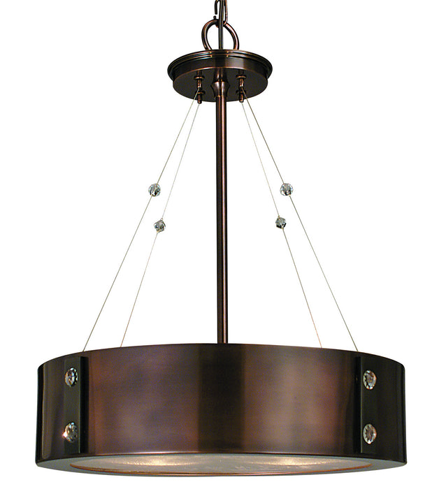 Framburg 5392 RB/EB Four Light Chandelier, Roman Bronze w/Ebony