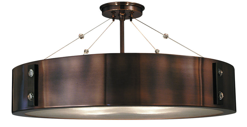 Framburg 5394 RB/EB Four Light Flush / Semi-Flush Mount, Roman Bronze w/Ebony