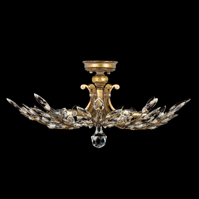 Fine Art 776240ST Five Light Semi-Flush Mount, Gold