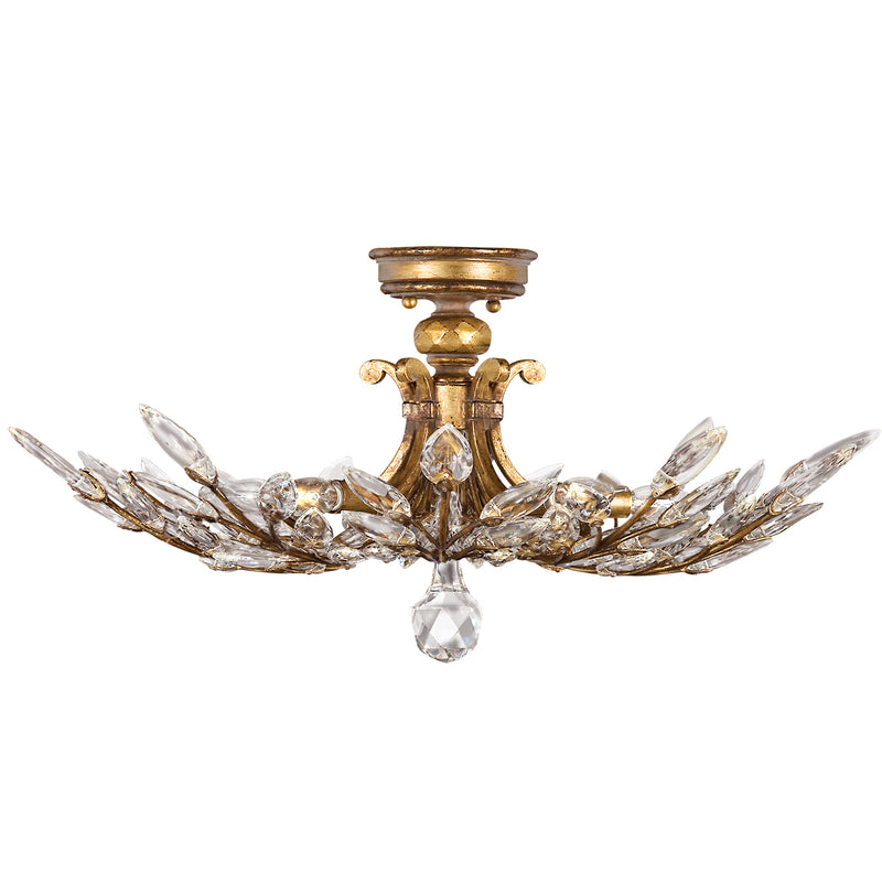 Fine Art 776240ST Five Light Semi-Flush Mount, Gold