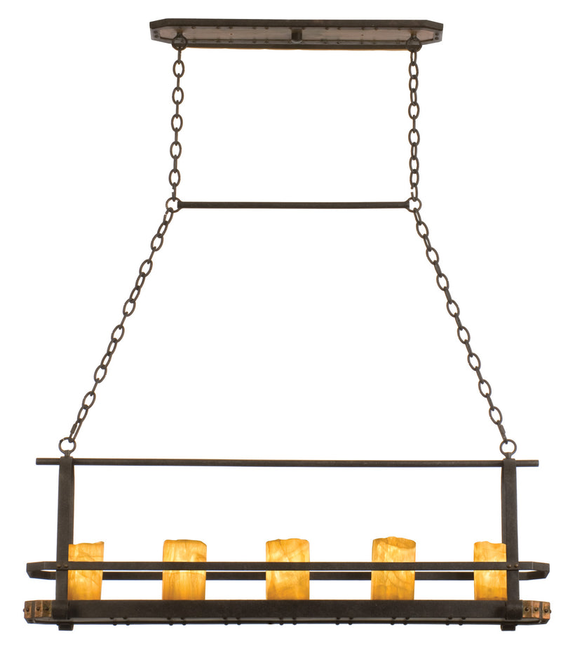 Kalco 5120NI/CALC Five Light Island Pendant, Natural Iron