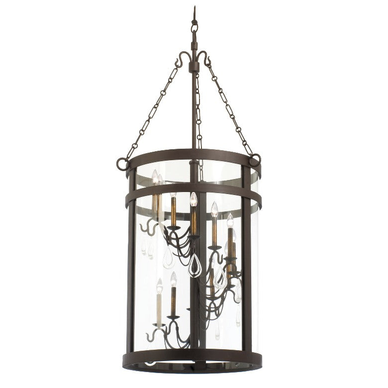 Kalco 5804BZ 12 Light Foyer Pendant, Bronze